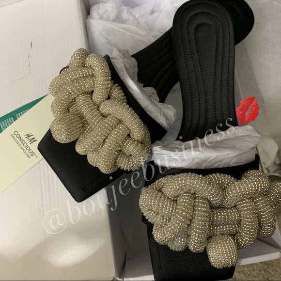 H&M Satin Beaded Slides - Picture 9 of 11